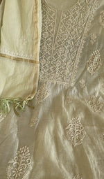 Chikankari worked by hand on mul chanderi