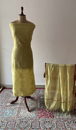 The set on the mannequin with its dupatta beside it