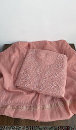 Second folded view of the salmon pink kurta piece