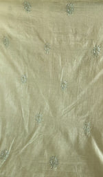 Close view of the mint green kurta fabric