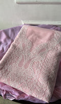 Reem — Pink Cotton Chikankari 3 Pc Unstitched Suit Set