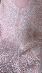 fine jaaldar chikankari with haath ki jaali across the body of the kurta