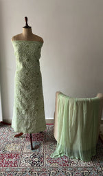The set on the mannequin with its dupatta beside it