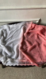 Bottom fabric draped over the stool