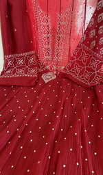 Chikankari worked by hand on mul chanderi