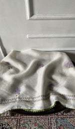 Load image into Gallery viewer, White pure organza silk laid over the stool
