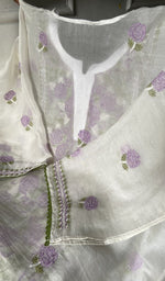 Load image into Gallery viewer, Work across the body of the kurta piece