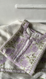 Load image into Gallery viewer, Folded white pure organza silk, gala panel showing