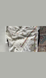 Load image into Gallery viewer, border and hem work on cream pure mul chanderi