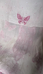 Load image into Gallery viewer, dupatta chikankari detail, white pure organza silk