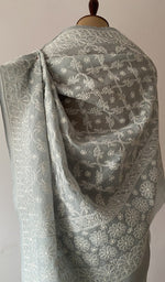 Pallu laid over the shoulder