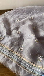 Another look at the set, fine ek and do taar multicolour chikankari