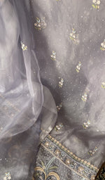 Fine ek and do taar multicolour chikankari across the body of the kurta piece