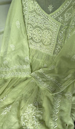 mukaish work detail on the kurta piece