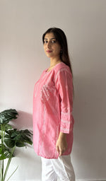 Chanderi Silk texture in close up
