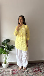Chikankari stitches in close up