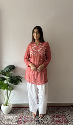 Fine chikankari across the yoke