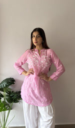 Fine chikankari across the yoke