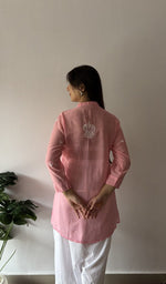 Fine chikankari across the yoke