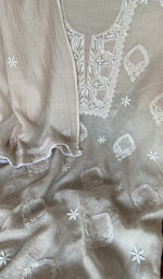 Gala and neckline, fine chikankari with haath ki jaali