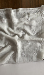 Folded stack, white pure mul chanderi