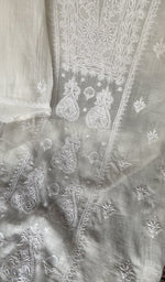 Gala and neckline, fine chikankari with haath ki jaali on panel