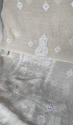 Folded stack, white pure mul chanderi