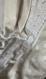 Gala and neckline, fine chikankari with haath ki jaali on panel