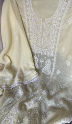 Gala and neckline, fine chikankari with haath ki jaali on panel