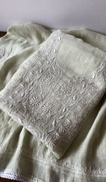 Hem and border of the green dupatta