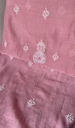 Folded stack, pink pure mul chanderi