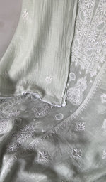 Gala and neckline, fine chikankari with haath ki jaali on panel