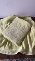 Nushrat — Yellow Pure Mul Chanderi Chikankari 2 Pc Unstitched Suit Set