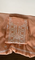 Second folded view of the peach kurta piece
