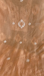 The dupatta spread out, peach mul chanderi