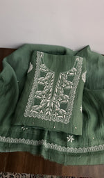 Second folded view of the bottle green kurta piece