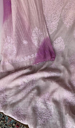 Gala and front placket, fine chikankari with elephant motifs and haath ki jaali