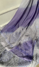 Gala and front placket, fine chikankari with elephant motifs and haath ki jaali
