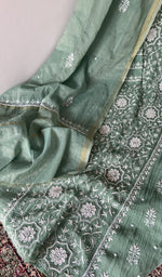 Gala and front placket, fine front and back jaaldar chikankari anarkali
