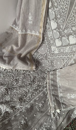 Gala and neckline, fine front and back jaaldar chikankari anarkali