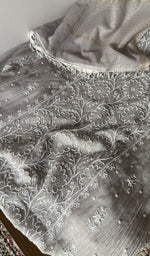 Beads, sequins and cutdana along the panel