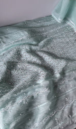 Dupatta laid over the kurta, pure mul chanderi