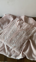 Iffah — Pink Pure Mul Chanderi Chikankari 3 Pc Semi-Stitched Anarkali Suit Set