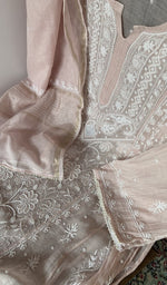 Gala and neckline, fine front and back jaaldar chikankari anarkali
