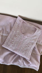 Second folded view of the lilac kurta piece
