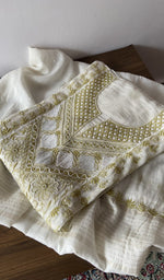 Another look at the set, fine front and back jaaldar chikankari anarkali