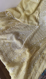 Hem and border of the yellow dupatta