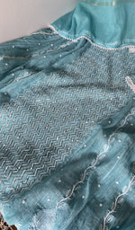 Beads, sequins and cutdana along the panel