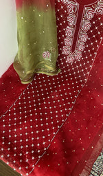 Front panel worked with resham beads mukaish and badla work