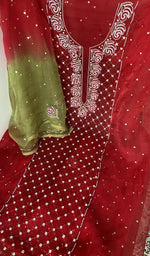 Resham beads mukaish and badla work along the panel